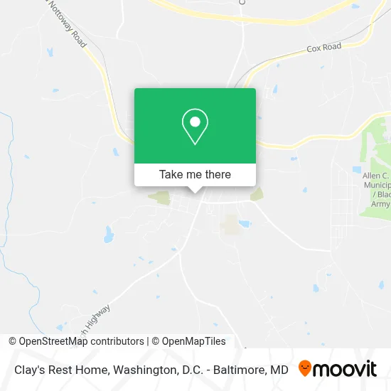 Clay's Rest Home map