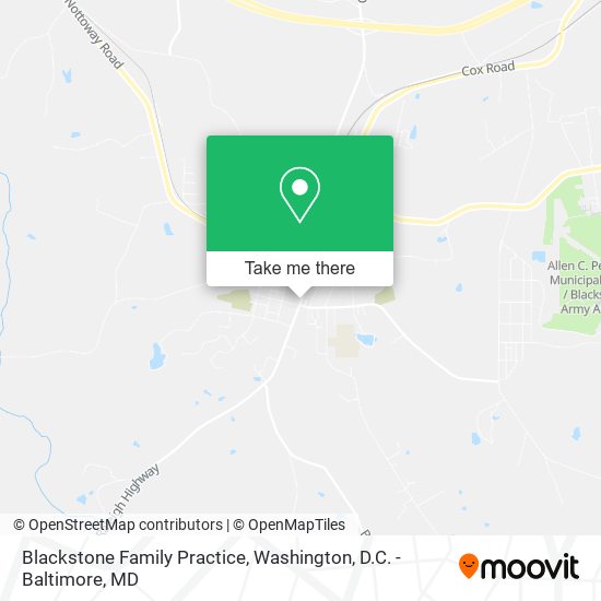 Blackstone Family Practice map