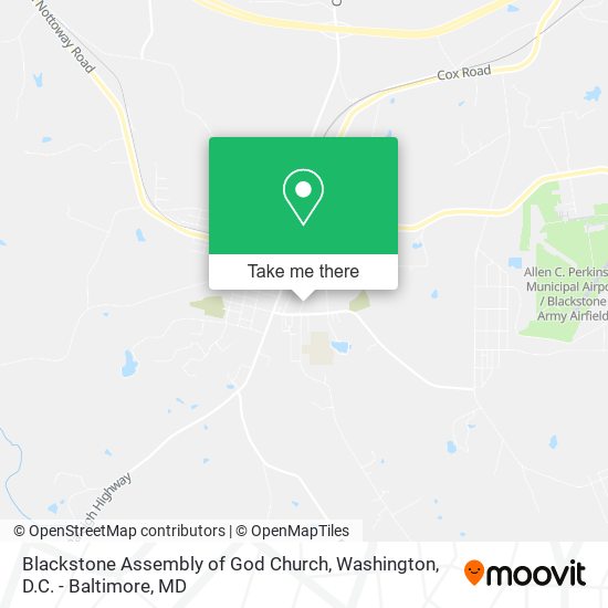 Blackstone Assembly of God Church map