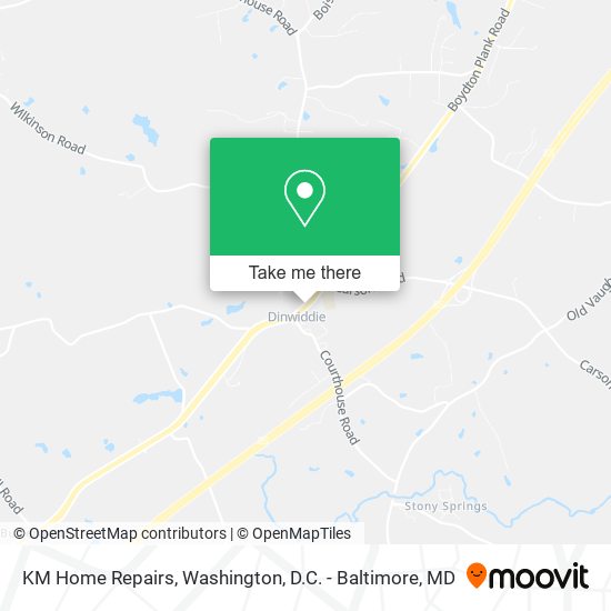 KM Home Repairs map