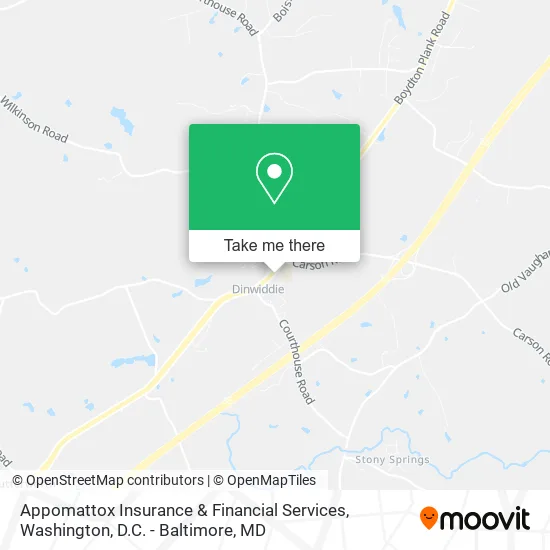 Appomattox Insurance & Financial Services map