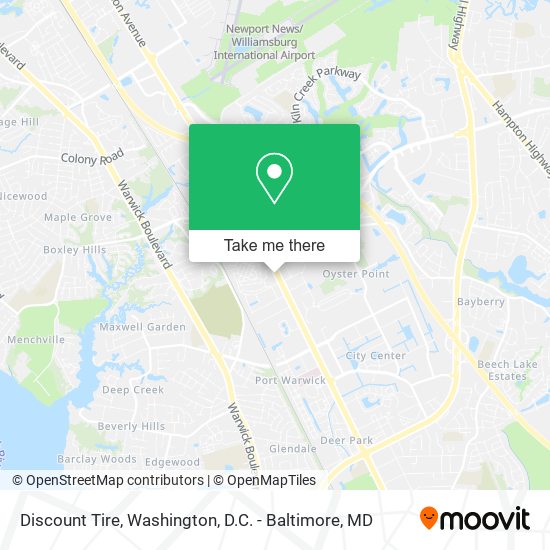 Mapa de Discount Tire
