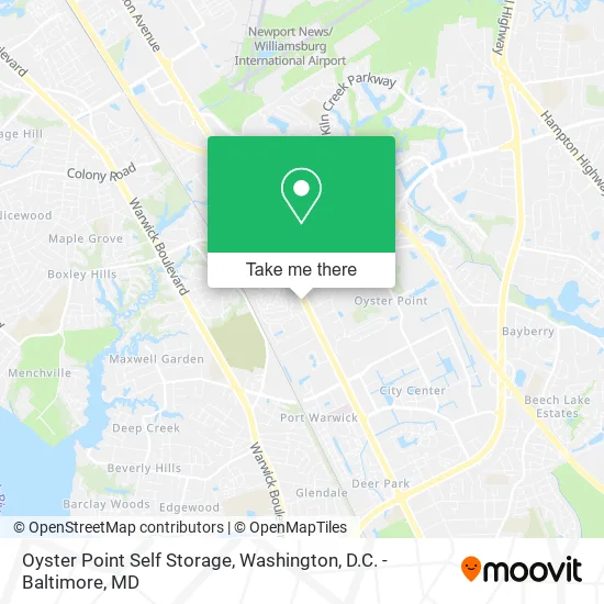 Oyster Point Self Storage map