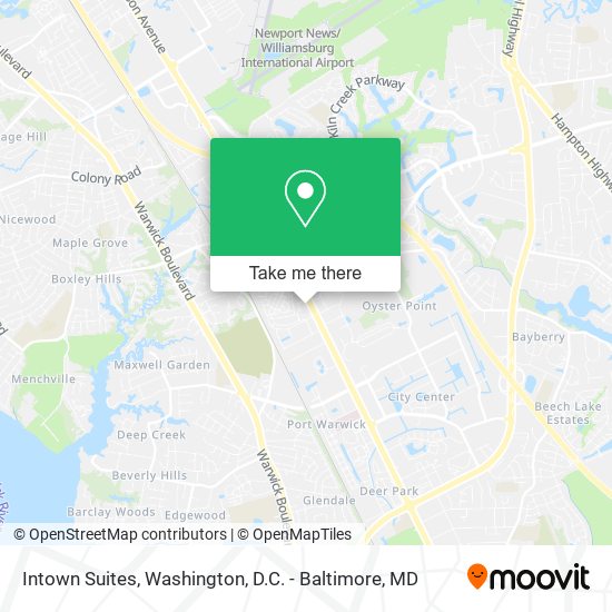 Mapa de Intown Suites