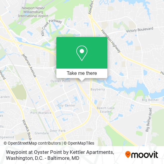 Mapa de Waypoint at Oyster Point by Kettler Apartments