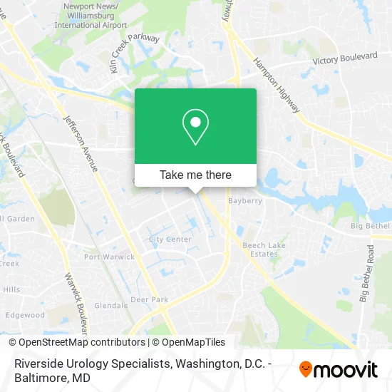 Riverside Urology Specialists map