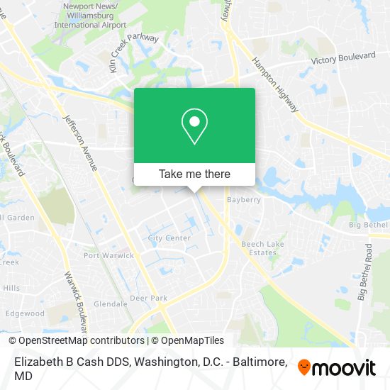 Elizabeth B Cash DDS map