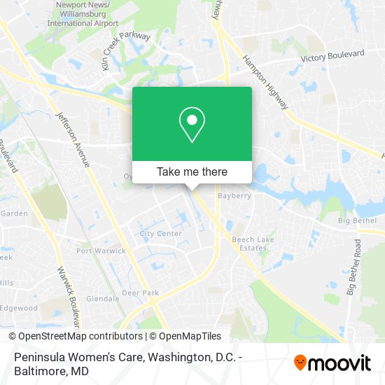Peninsula Women's Care map