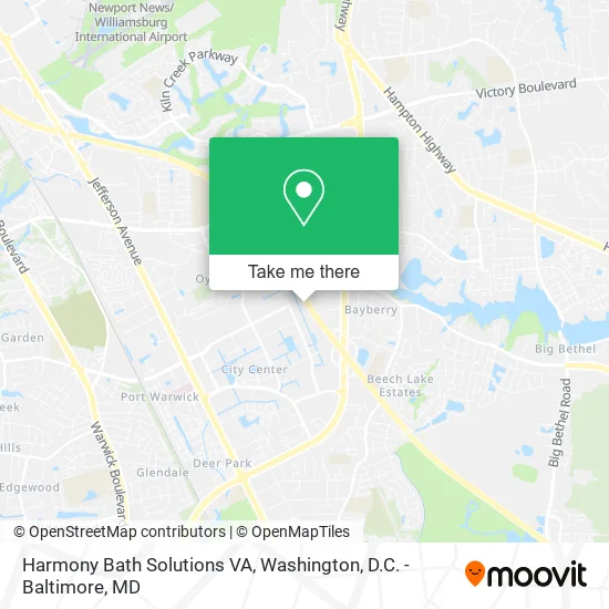 Harmony Bath Solutions VA map