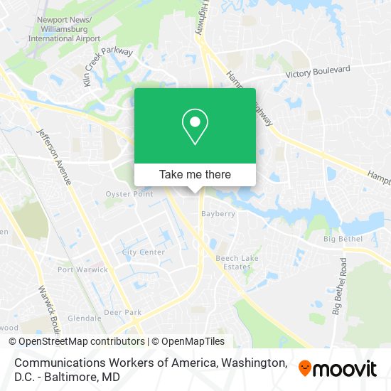 Mapa de Communications Workers of America