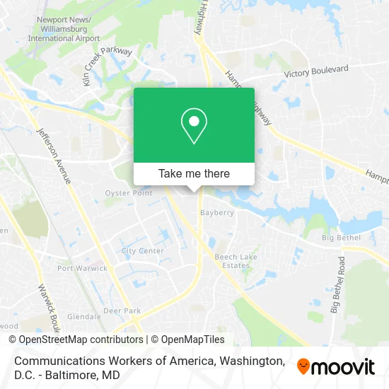 Communications Workers of America map