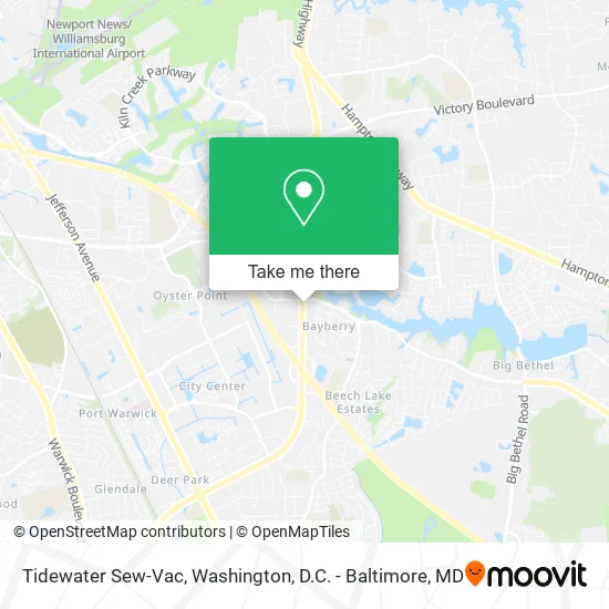 Tidewater Sew-Vac map