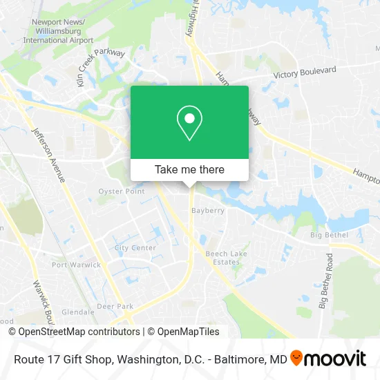 Route 17 Gift Shop map