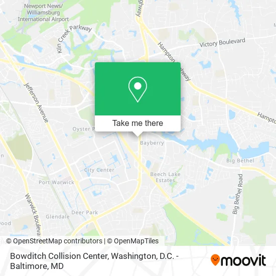 Bowditch Collision Center map