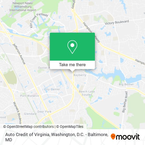 Auto Credit of Virginia map