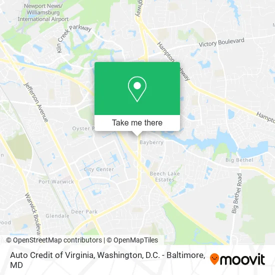Auto Credit of Virginia map