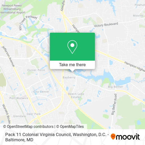 Pack 11 Colonial Virginia Council map