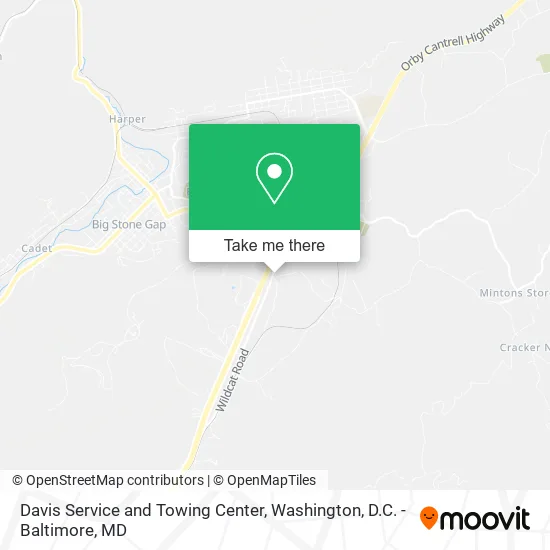 Davis Service and Towing Center map
