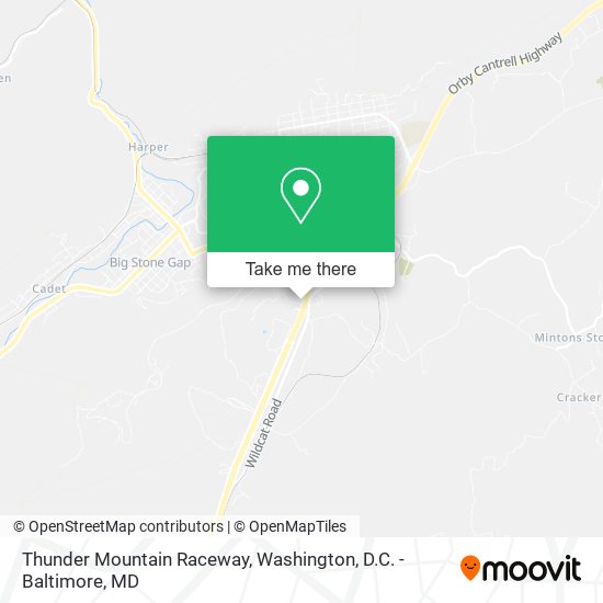 Thunder Mountain Raceway map