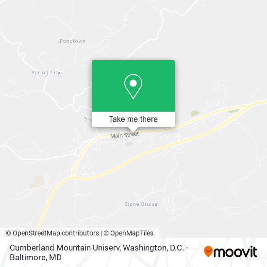 Cumberland Mountain Uniserv map