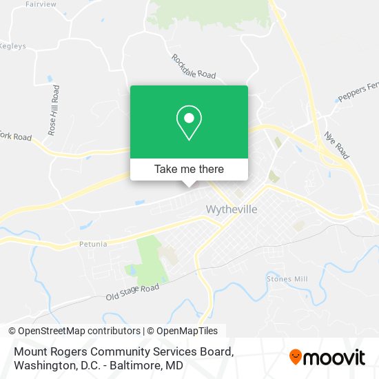 Mount Rogers Community Services Board map