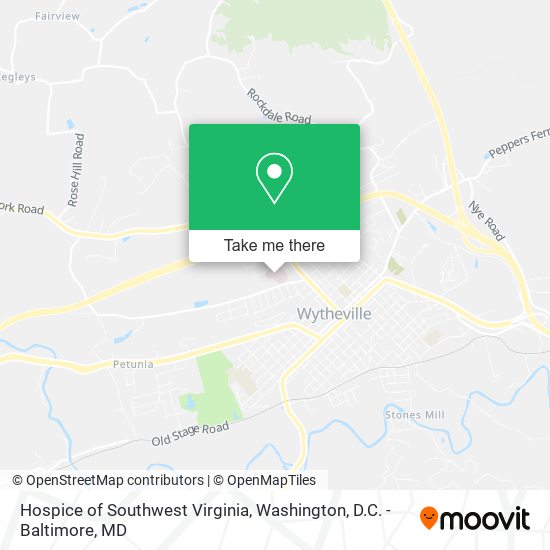 Hospice of Southwest Virginia map