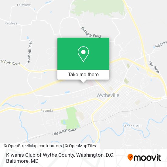 Kiwanis Club of Wythe County map