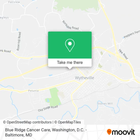 Blue Ridge Cancer Care map