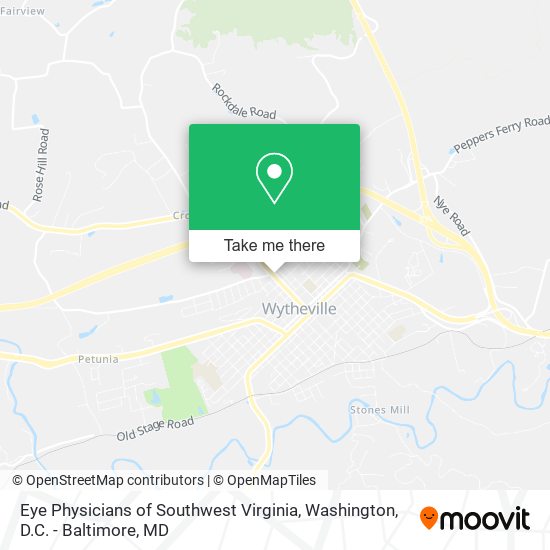 Mapa de Eye Physicians of Southwest Virginia
