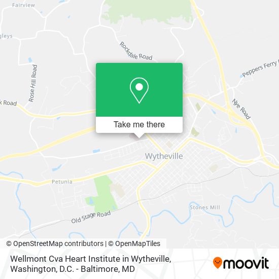 Wellmont Cva Heart Institute in Wytheville map