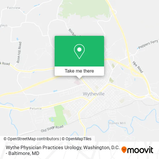 Wythe Physician Practices Urology map