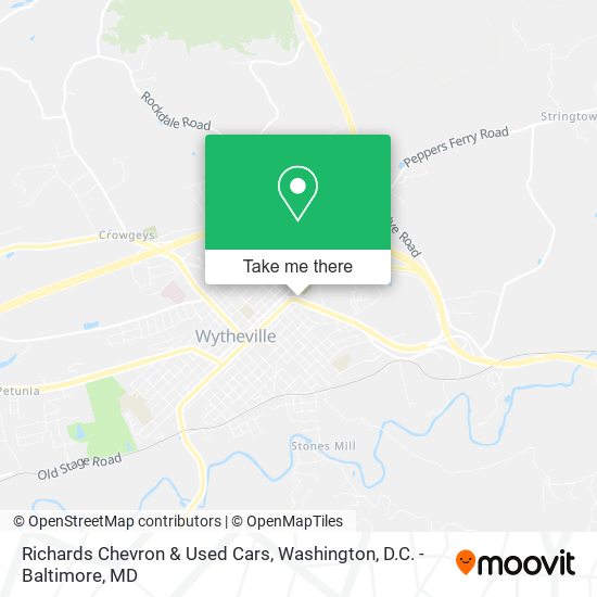 Richards Chevron & Used Cars map