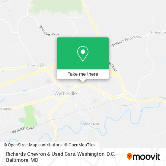 Richards Chevron & Used Cars map