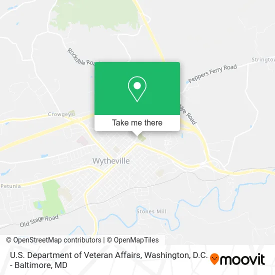 U.S. Department of Veteran Affairs map