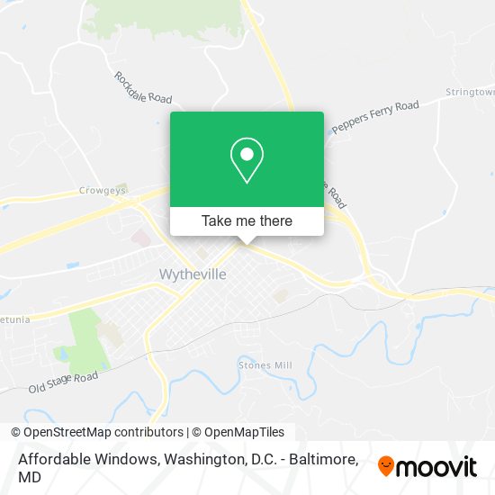 Mapa de Affordable Windows