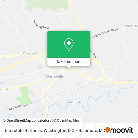 Interstate Batteries map