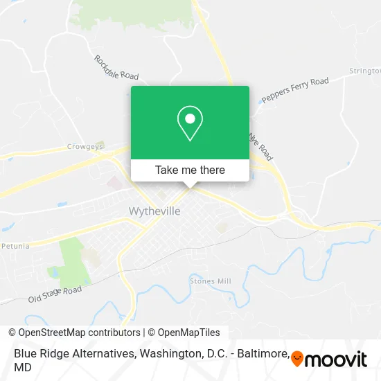 Blue Ridge Alternatives map