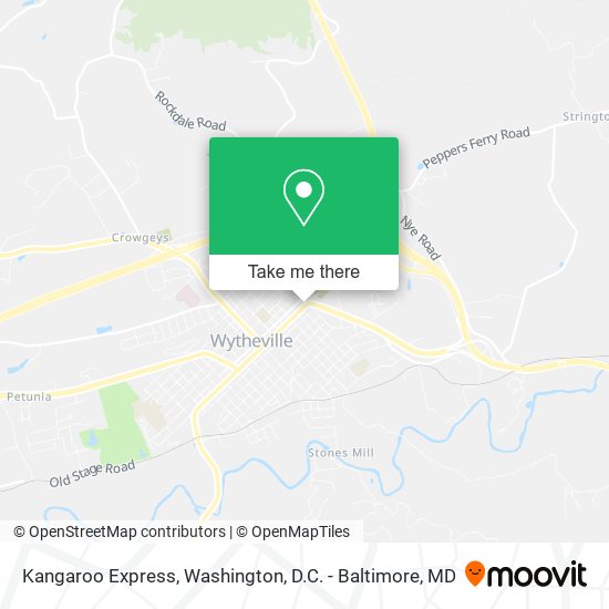 Kangaroo Express map