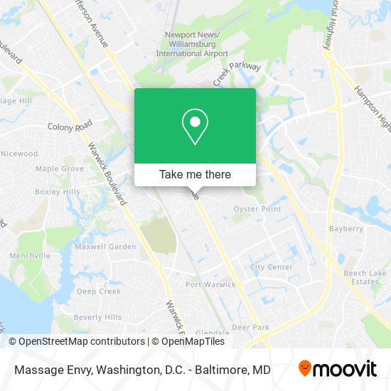 Massage Envy map