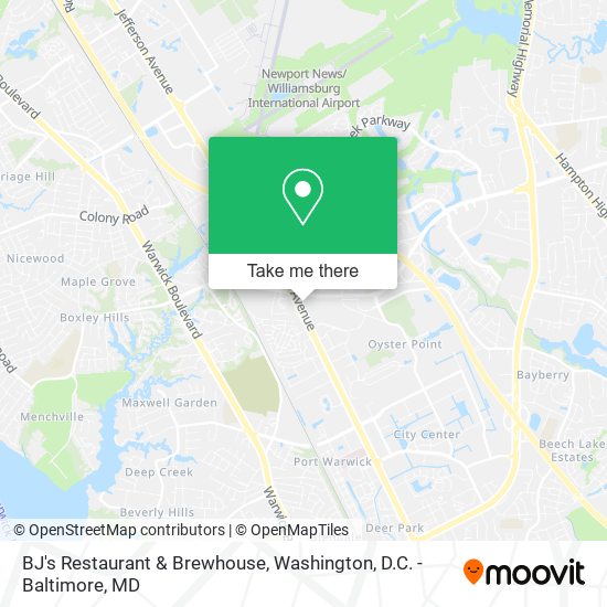 Mapa de BJ's Restaurant & Brewhouse