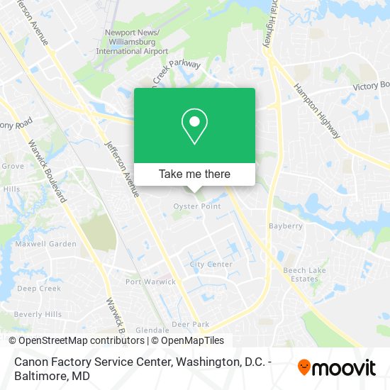 Canon Factory Service Center map