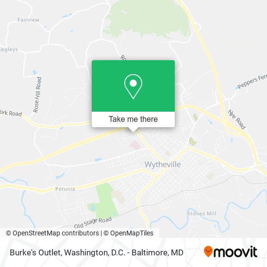 Burke's Outlet map