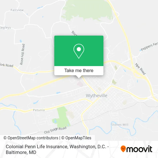 Colonial Penn Life Insurance map