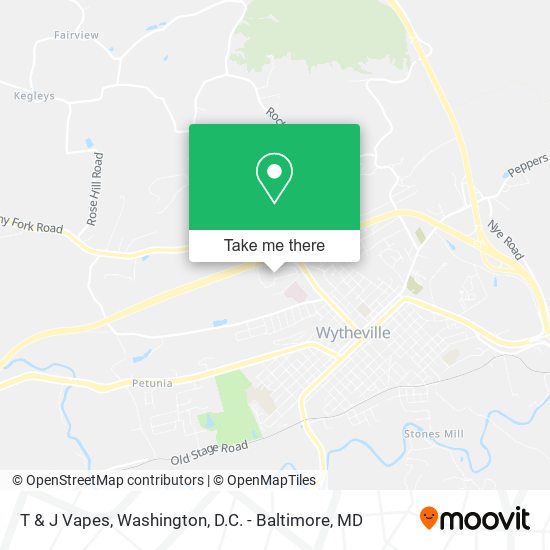 T & J Vapes map