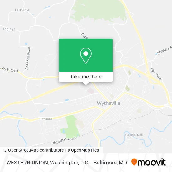 WESTERN UNION map