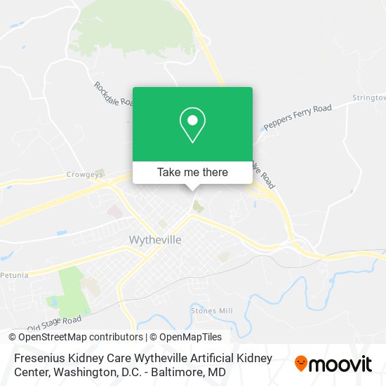 Fresenius Kidney Care Wytheville Artificial Kidney Center map