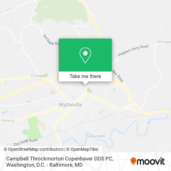 Campbell Throckmorton Copenhaver DDS PC map