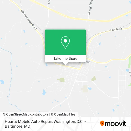 Hearts Mobile Auto Repair map