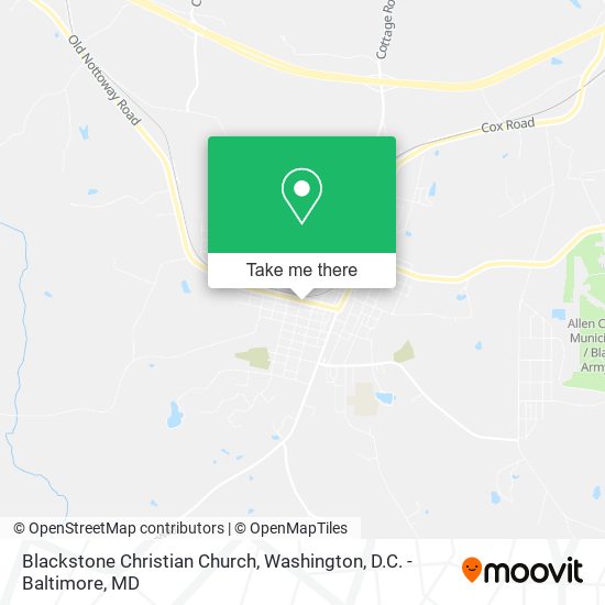 Blackstone Christian Church map