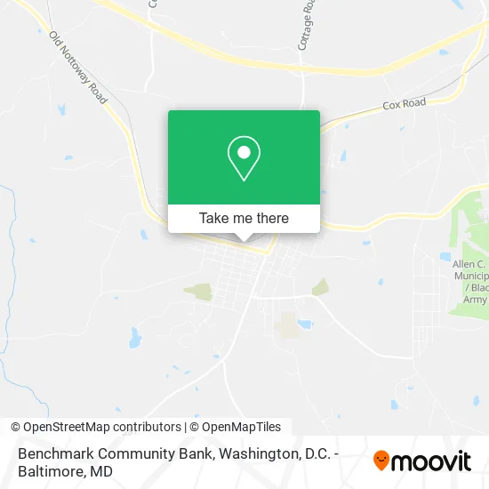 Benchmark Community Bank map